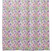 Rosa und violette Platterbsen Duschvorhang (Vorderseite)