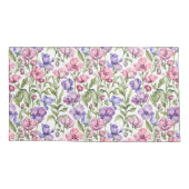 Rosa und violette Platterbsen Kissenbezug (Rückseite)