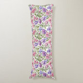 Rosa und violette Platterbsen Seitenschläferkissen (Vorderseite Vertikal)