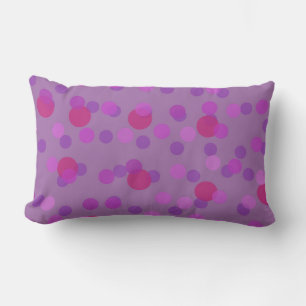 rosa und violette Punkte Lendenkissen