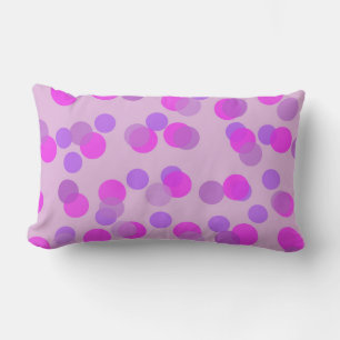rosa und violette Punkte Lendenkissen