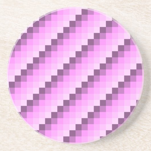 Rosa und violette Quadrate Getränkeuntersetzer (Vorne)