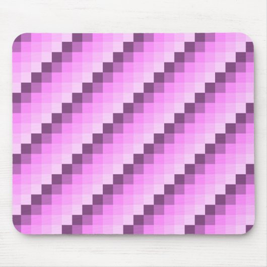 Rosa und violette Quadrate Mousepad (Vorne)