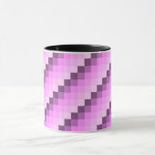 Rosa und violette Quadrate Tasse (Zentrum)