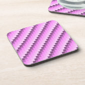 Rosa und violette Quadrate Untersetzer (Linke Seite)