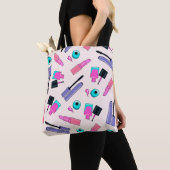 Rosa und violette Schminkkosmetik-Muster Tasche (Von Nahem)