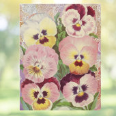 Rosa und violette Stiefmütterchen und Spitze-Ephem Postkarte