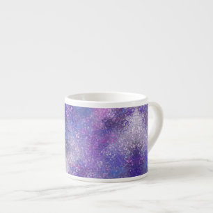 Rosa und violette Strass-Bling Espressotasse
