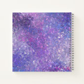 Rosa und violette Strass-Bling Notizblock (Rückseite)