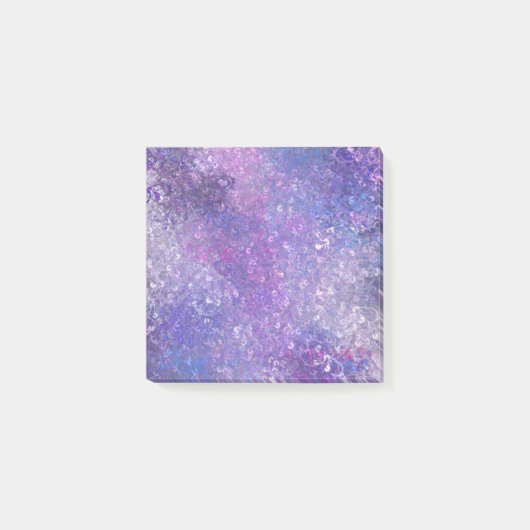 Rosa und violette Strass-Bling Post-it Klebezettel (Vorderseite)