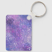 Rosa und violette Strass-Bling  Schlüsselanhänger (Rückseite)
