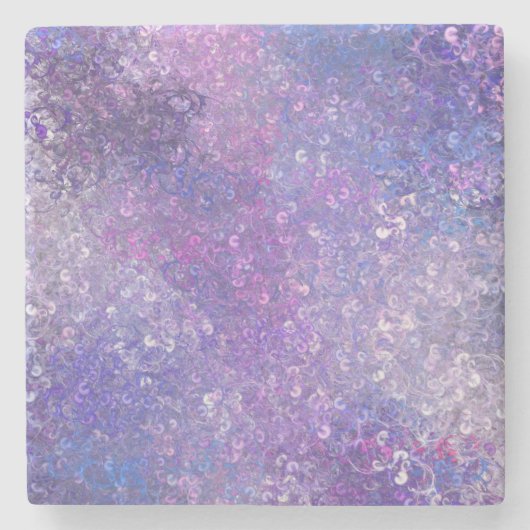 Rosa und violette Strass-Bling Steinuntersetzer (Vorderseite)