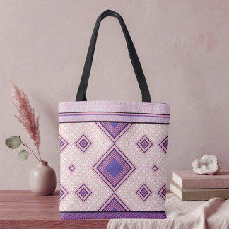 Rosa und violette Symmetrie Tasche