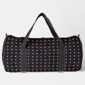 rosa und violette Tupfen auf Grau Duffle Bag (Vorderseite)