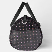 rosa und violette Tupfen auf Grau Duffle Bag (Rechts)