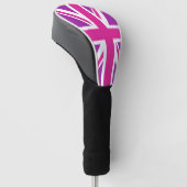 Rosa und violette Union Jack/Flagge Golf Headcover (angewinkelt)
