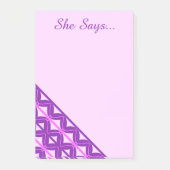 Rosa und violette Wellen Post-it Klebezettel (Vorderseite)