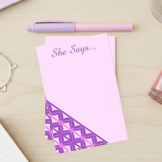 Rosa und violette Wellen Post-it Klebezettel
