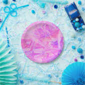 Rosa und violetter Textur Pappteller (Party)