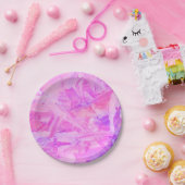 Rosa und violetter Textur Pappteller (Party)