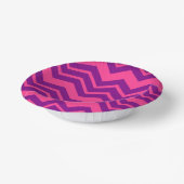 Rosa und violettes Chevron-Musterdesign Pappteller (Gewinkelt)
