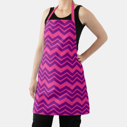 Rosa und violettes Chevron-Musterdesign Schürze (InSitu)