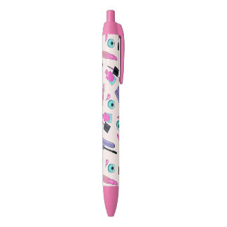 Rosa und violettes Make-up-Kosmetikmuster Kugelschreiber