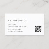 Rosa und violettes Monogramm QR-Code Modern Treuekarte (Rückseite)