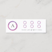 Rosa und violettes Monogramm QR-Code Modern Treuekarte (Vorderseite)