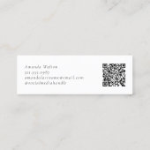 Rosa und violettes Monogramm QR-Code Modern Treuekarte (Rückseite)
