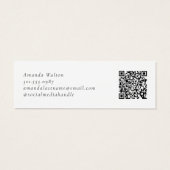 Rosa und violettes Monogramm QR-Code-Package Inser (Rückseite)