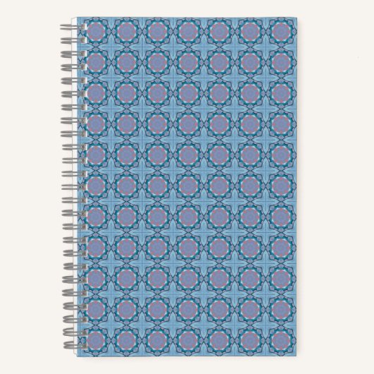 Rosa und violettes Quadratmuster Notizblock (Vorderseite)
