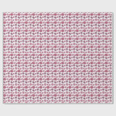 Rosa und violettes Rosenmuster Geschenkpapier (Flach)