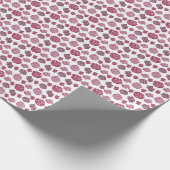 Rosa und violettes Rosenmuster Geschenkpapier (Ecke)