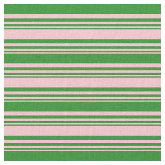 Rosa und waldgrüne Streifen Stoff (Nahaufnahme)