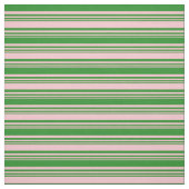 Rosa und waldgrüne Streifen Stoff (Muster)