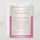 Rosa und Wedding Einladung blasses es-grün (Rückseite)