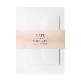 Rosa und weiche Pfirsichfarben Moderne Einladungsbanderole