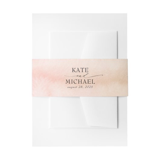 Rosa und weiche Pfirsichfarben Moderne Einladungsbanderole (Vorderseite Beispiel)