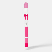 rosa und weiß abstrakt Case-Mate iPhone hülle (Rückseite / Links)