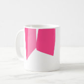 rosa und weiß abstrakt kaffeetasse (Vorderseite Links)