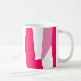 rosa und weiß abstrakt kaffeetasse