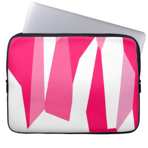 rosa und weiß abstrakt laptopschutzhülle