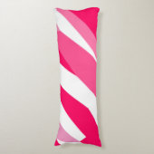 rosa und weiß abstrakt seitenschläferkissen (Vorderseite Vertikal)