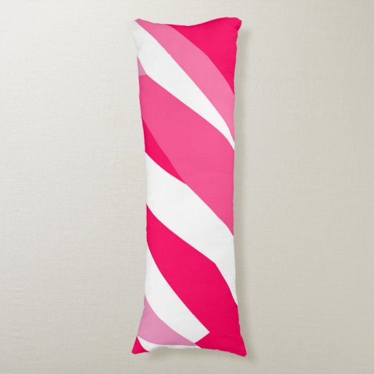 rosa und weiß abstrakt seitenschläferkissen (Vorderseite Vertikal)