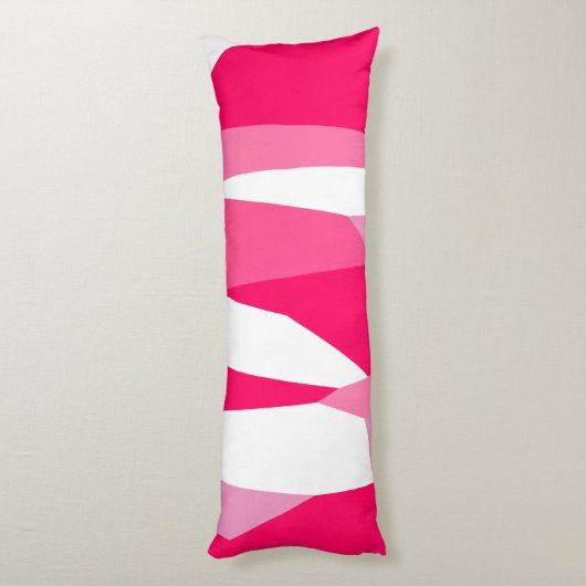 rosa und weiß abstrakt seitenschläferkissen (Rückseite (Vertikal))