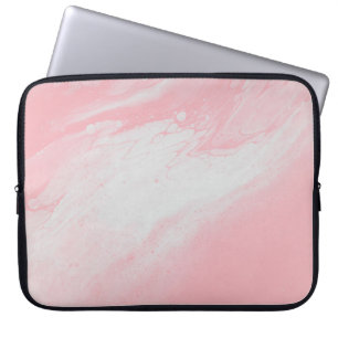 ROSA UND WEIß ABSTRAKTE MALEREI LAPTOPSCHUTZHÜLLE