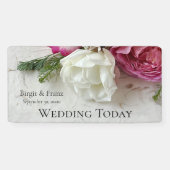 Rosa und Weiß Banner (Horizontal)