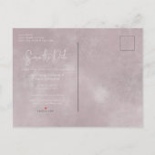 Rosa und Weiß Blumen Modernes Foto Save the Date Ankündigungspostkarte (Rückseite)