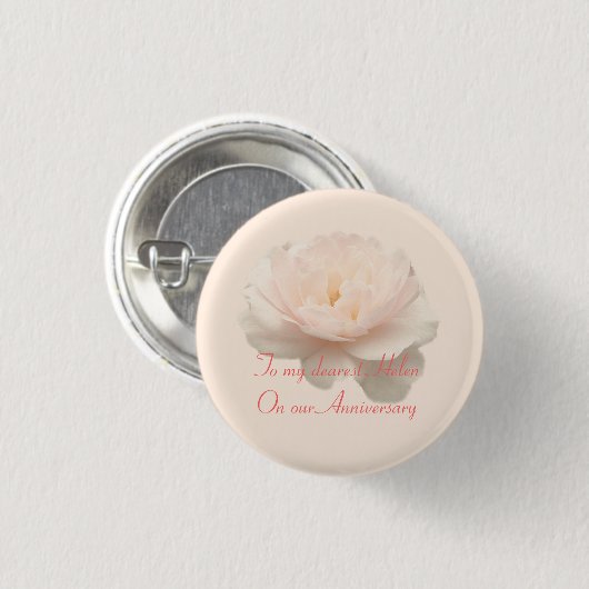 Rosa und Weiß Button (Vorne & Hinten)